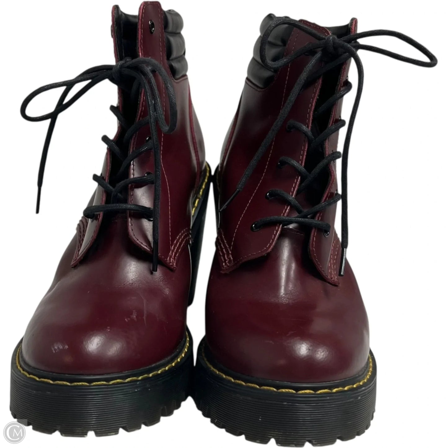 Boots Ankle Heels By Dr Martens In Red, Size: 9