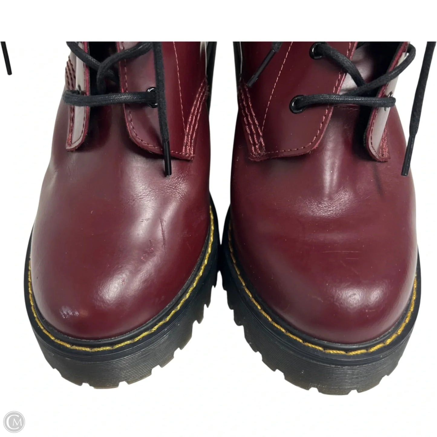 Boots Ankle Heels By Dr Martens In Red, Size: 9