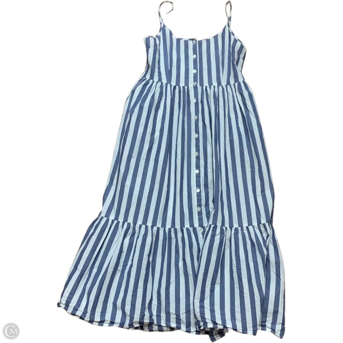 Dress Casual Maxi By Lucky Brand In Blue & White, Size: S