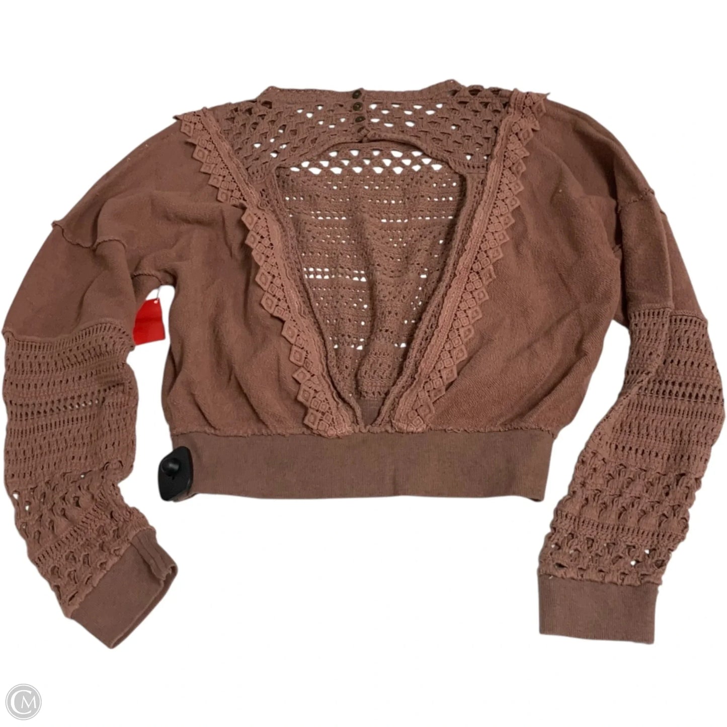 Top Long Sleeve By Free People In Pink, Size: M