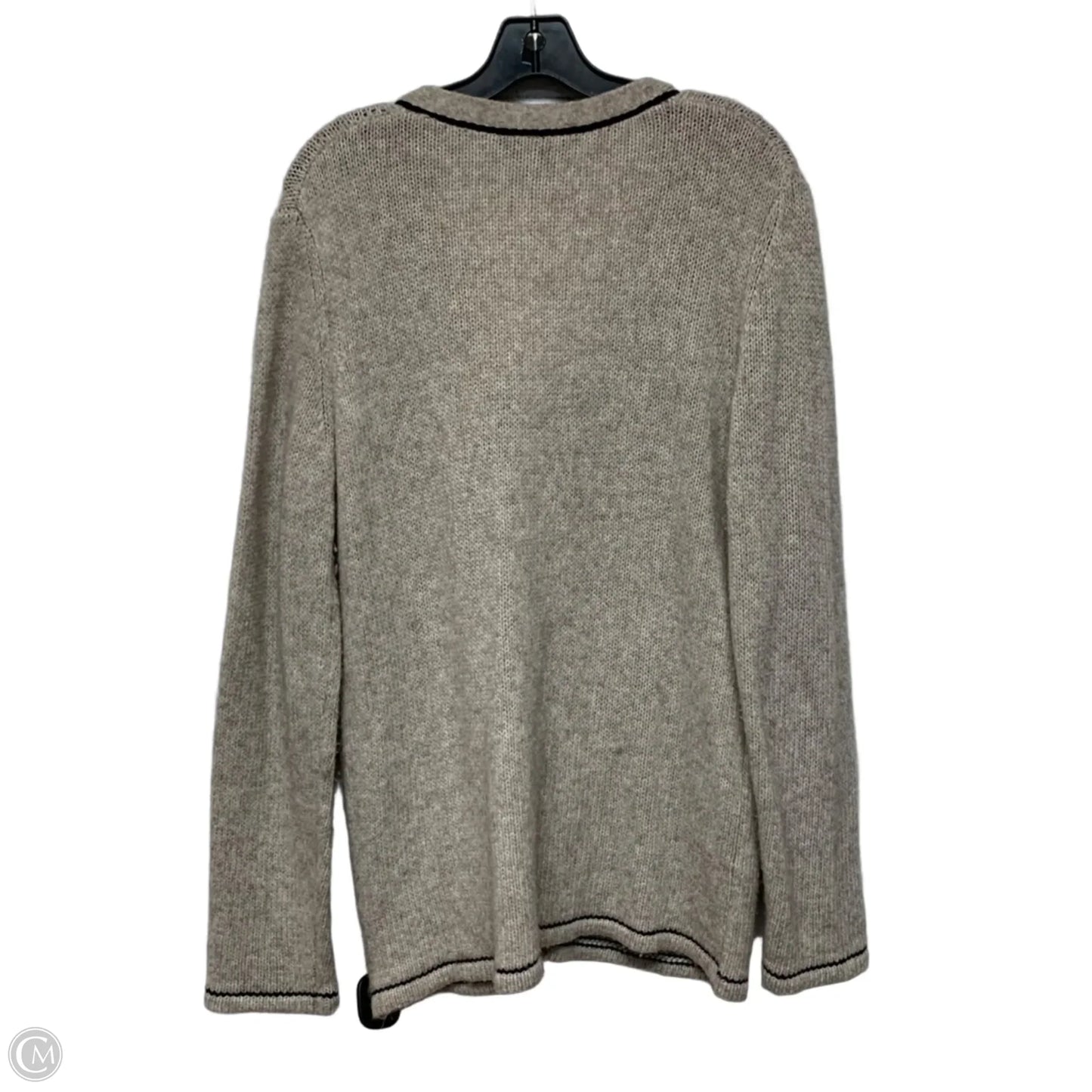 Sweater Cardigan By Theory In Tan, Size: L