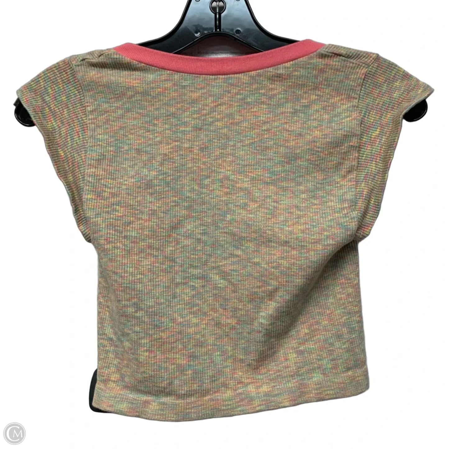 Top Short Sleeve By Out From Under In Pink & Yellow