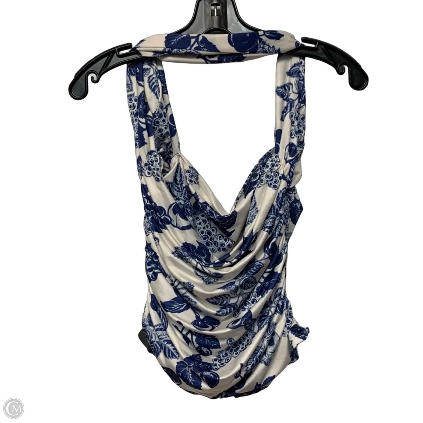 Top Sleeveless By Free People In Blue & White, Size: S
