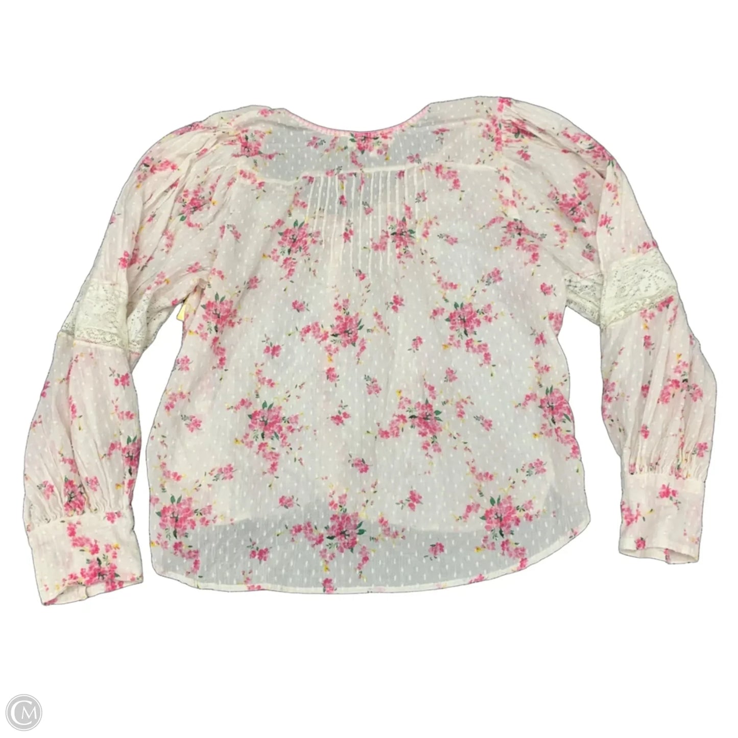 Top Long Sleeve By Loveshackfancy In Floral Print, Size: M