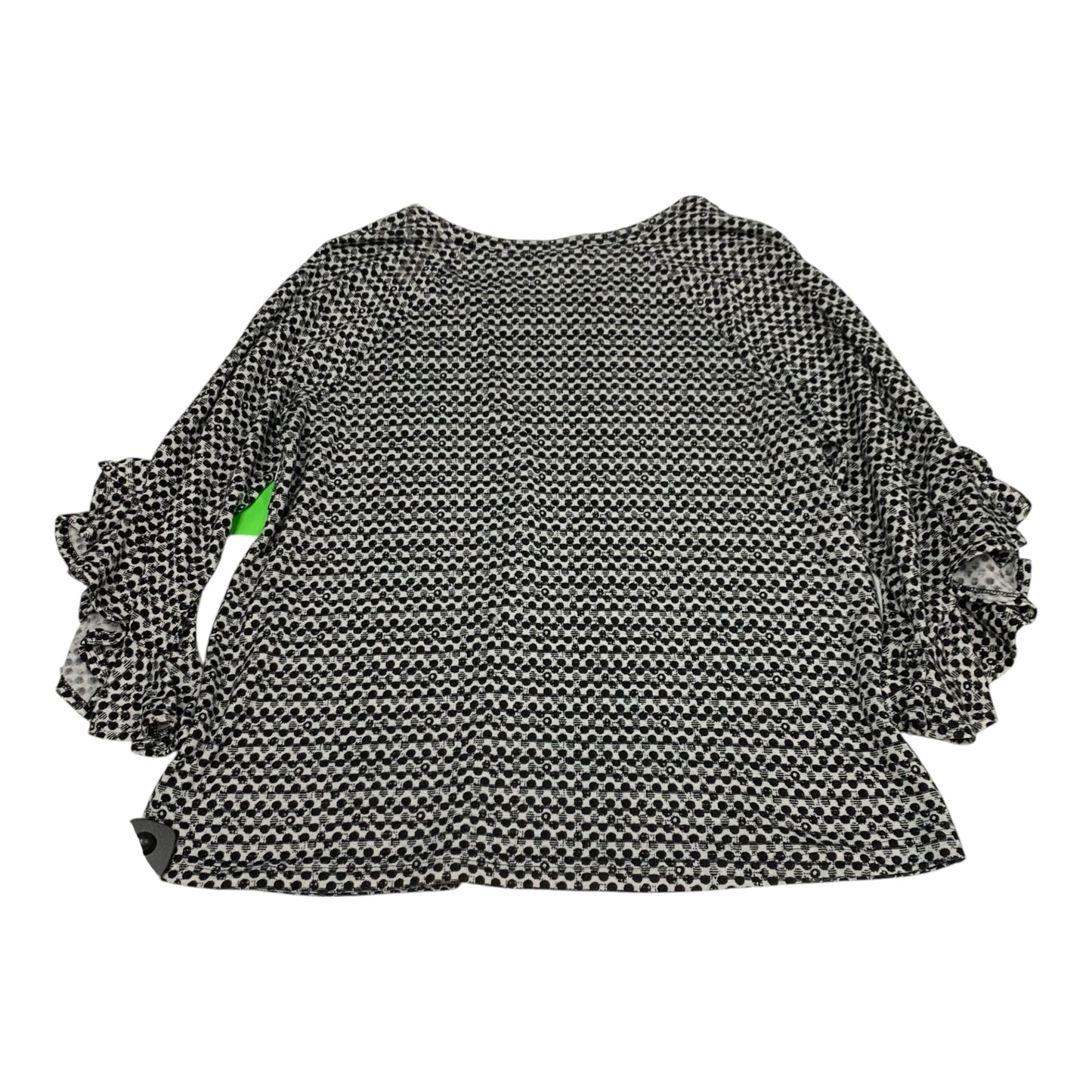 Top Long Sleeve By Cha Cha Vente In Black & White, Size: Xl