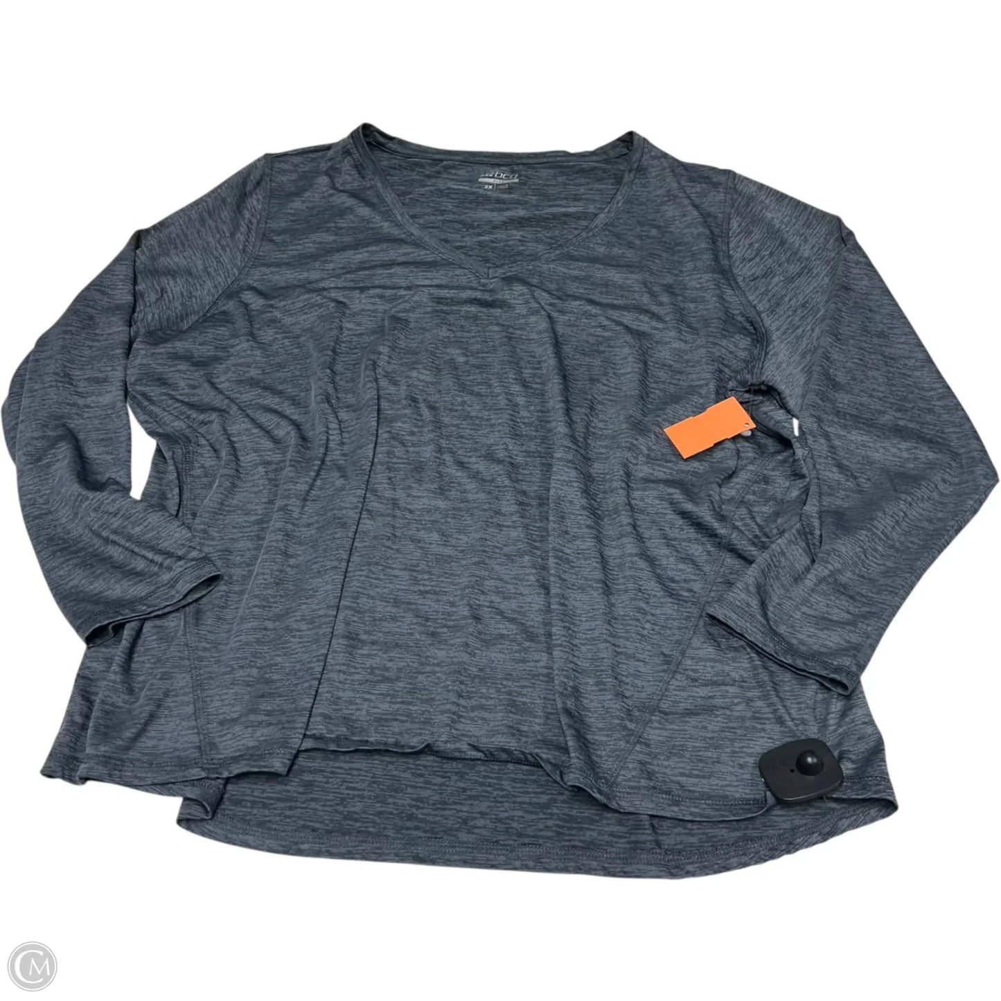 Athletic Top Long Sleeve Crewneck By Bcg In Grey, Size: 2x