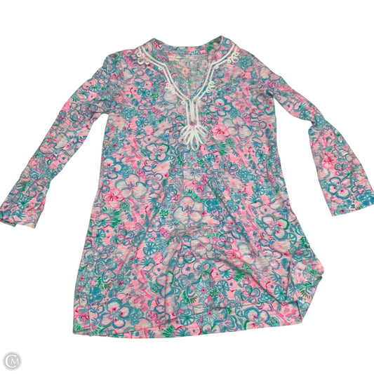 Top Long Sleeve Designer By Lilly Pulitzer In Blue & Pink, Size: Xxs
