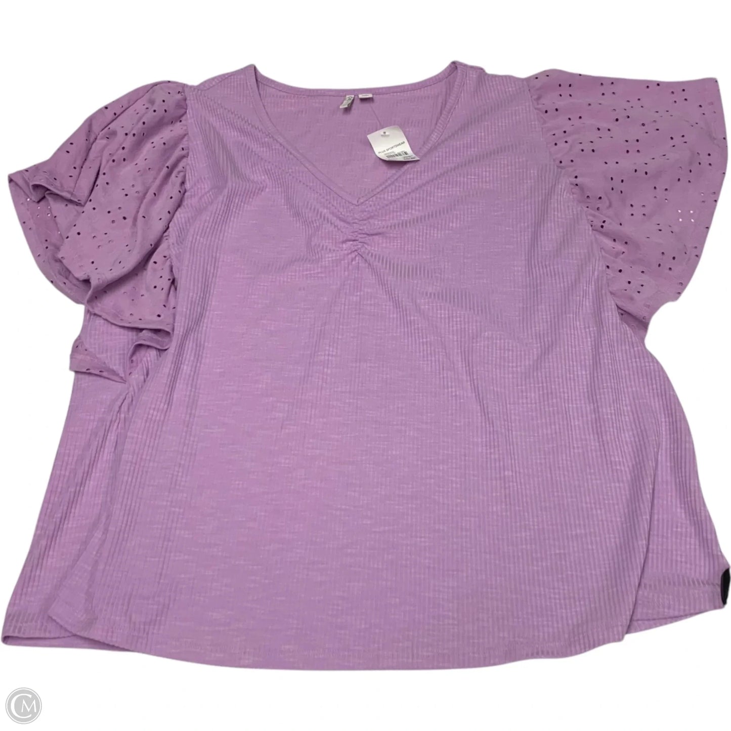 Top Short Sleeve By Cato In Purple, Size: 3x