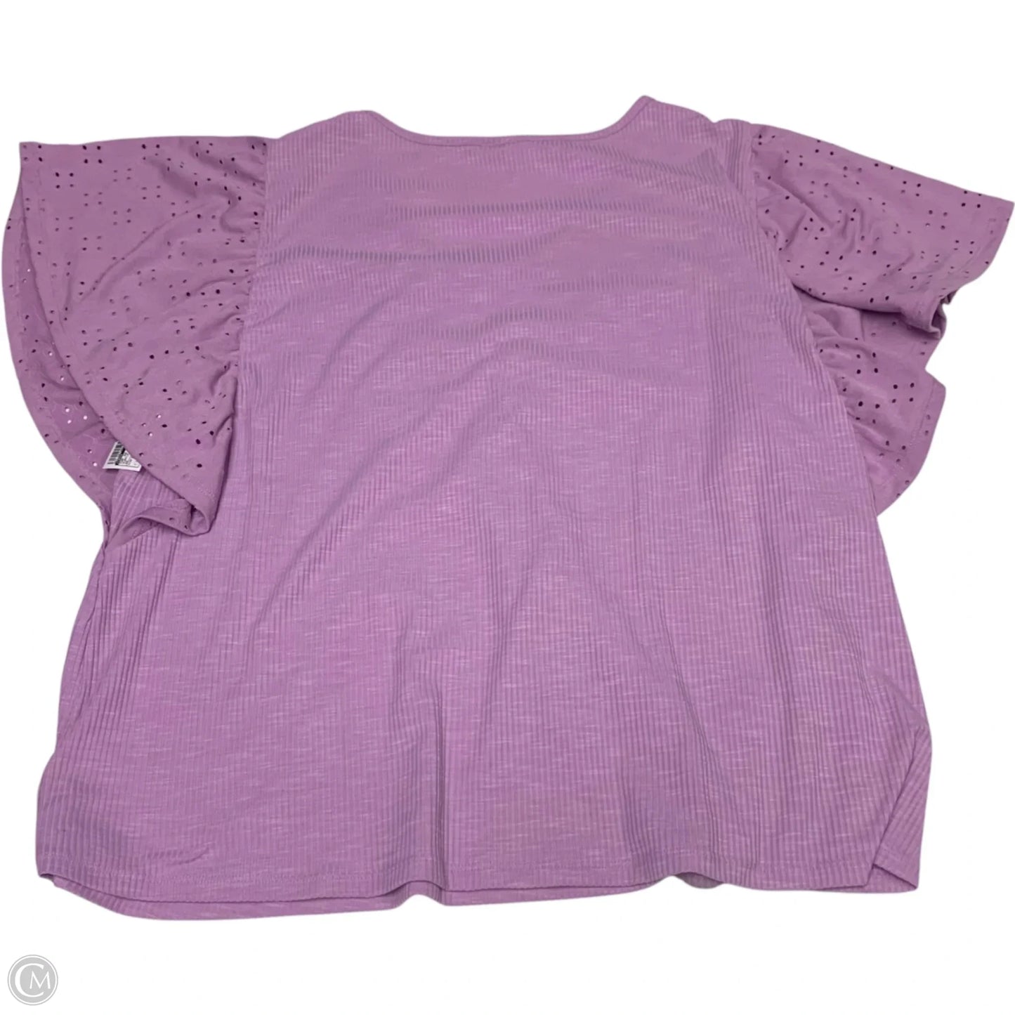 Top Short Sleeve By Cato In Purple, Size: 3x