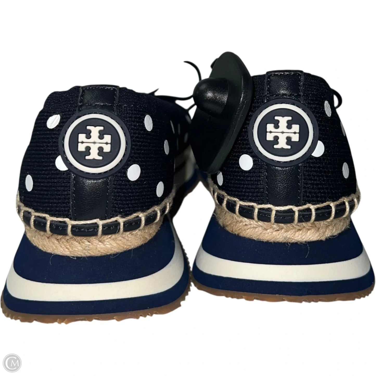Shoes Designer By Tory Burch In Blue & White, Size: 6.5