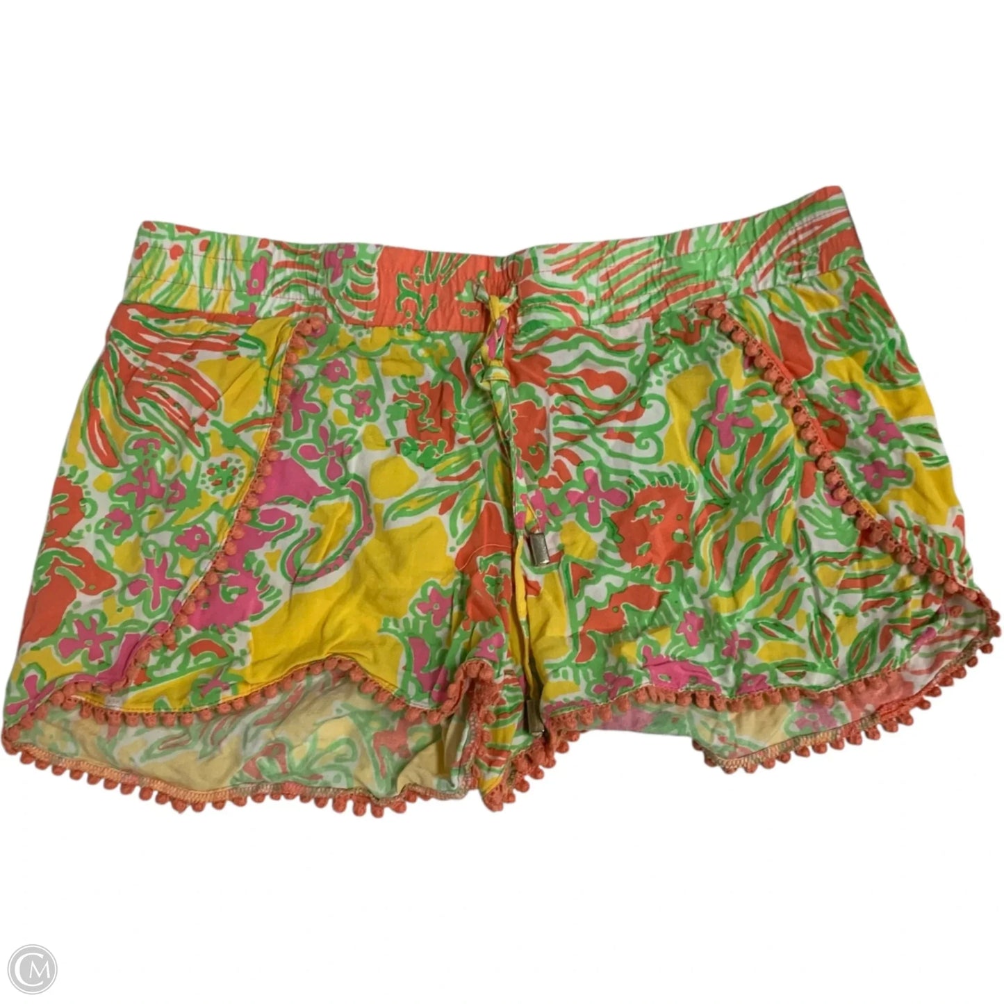 Shorts Designer By Lilly Pulitzer In Green & Yellow, Size: Xs