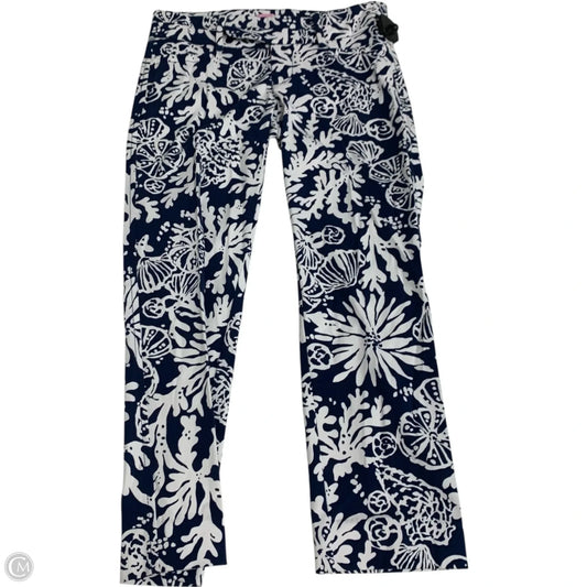 Pants Designer By Lilly Pulitzer In Blue & White, Size: 2
