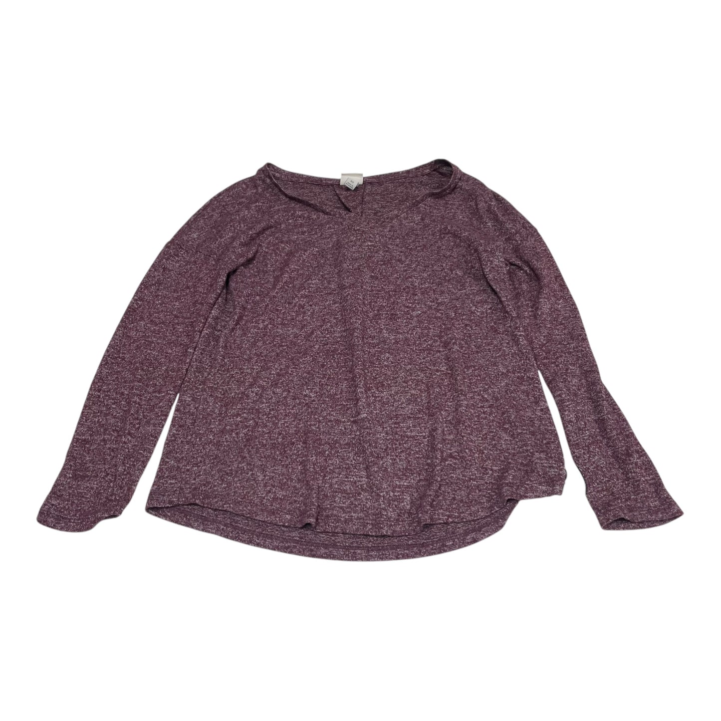 Top Long Sleeve Basic By A New Day In Purple, Size: Xs