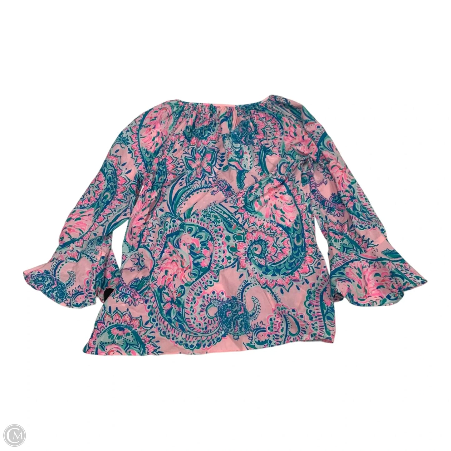 Top Long Sleeve Designer By Lilly Pulitzer In Blue & Pink, Size: Xxs