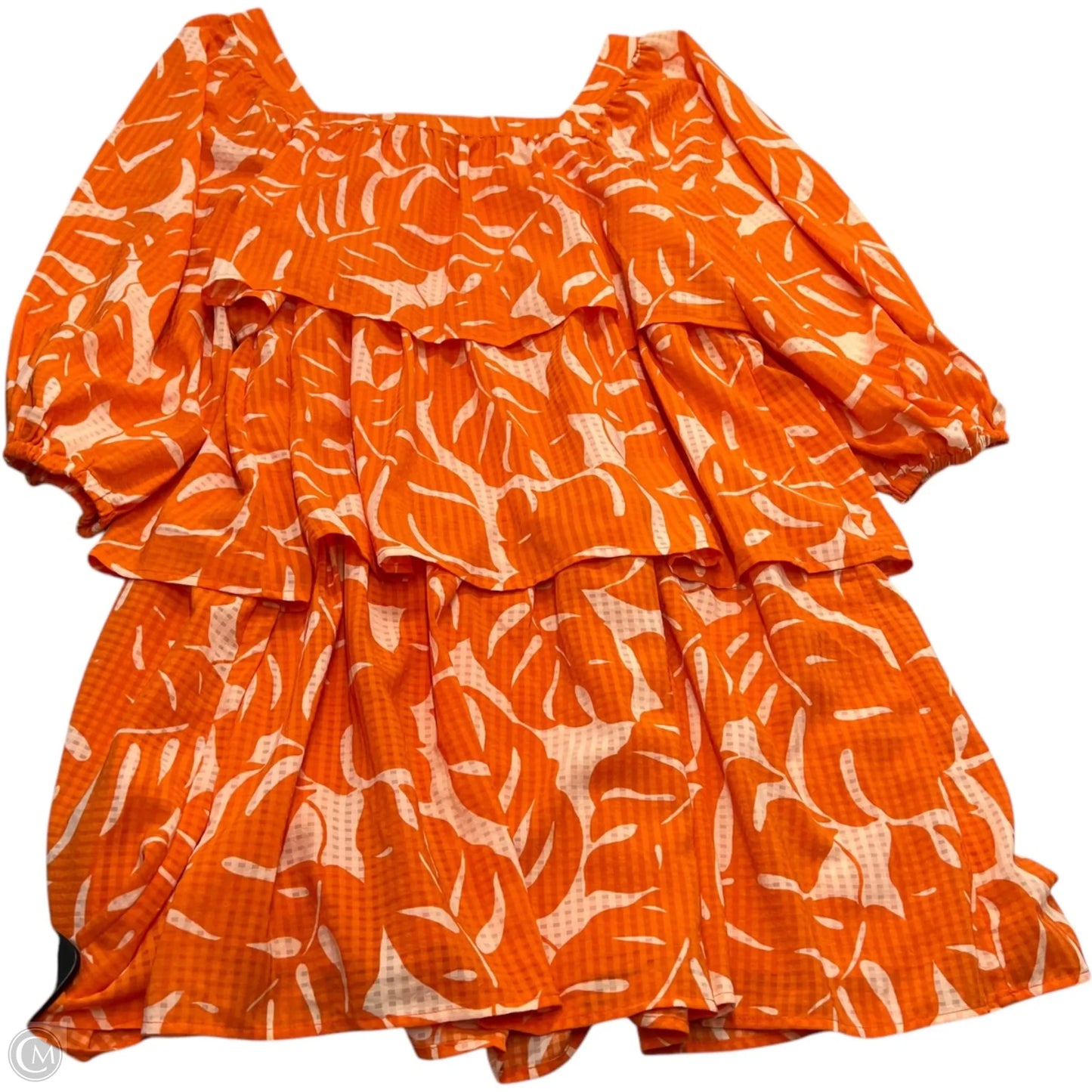Dress Casual Short By Who What Wear In Orange & White, Size: M