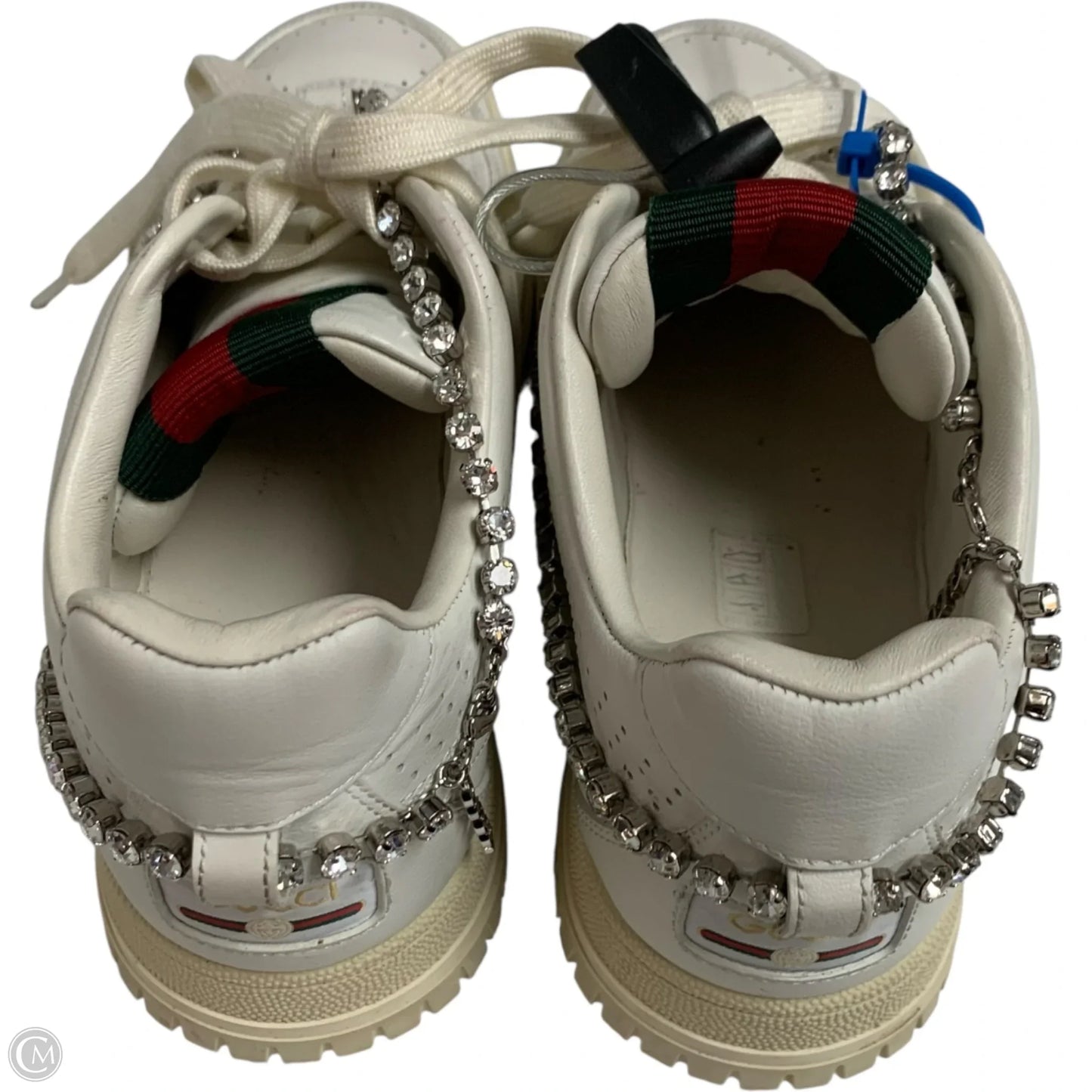 Shoes Luxury Designer By Gucci In White, Size: 8.5