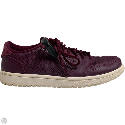 Shoes Luxury Designer By Jordan In Maroon, Size: 9