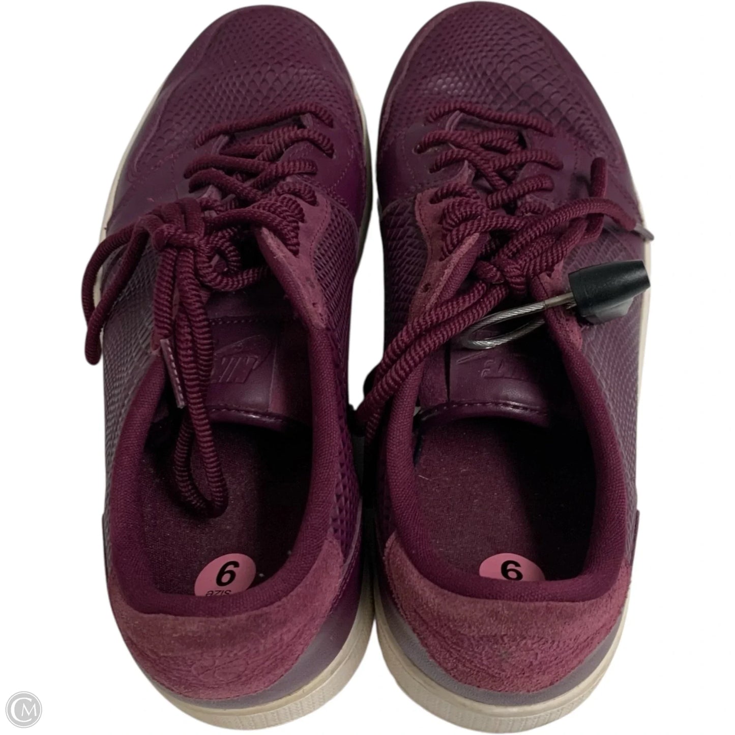 Shoes Luxury Designer By Jordan In Maroon, Size: 9