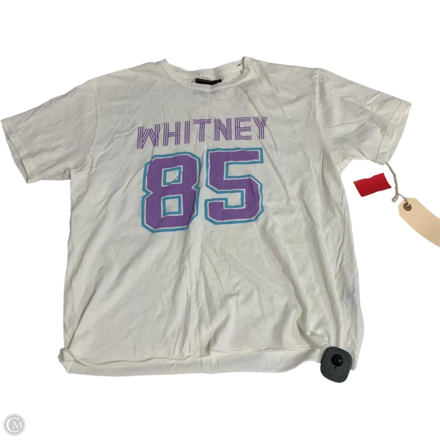 Top Short Sleeve By retrobrand In Purple & White, Size: M