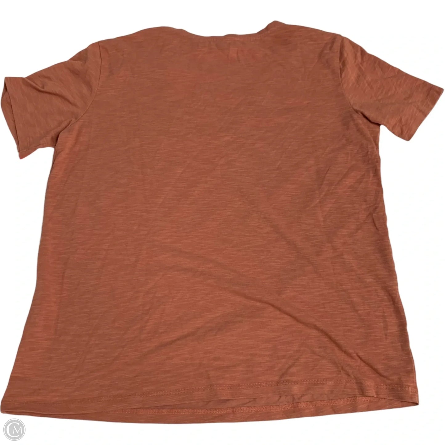 Top Short Sleeve By Theory In Orange, Size: L