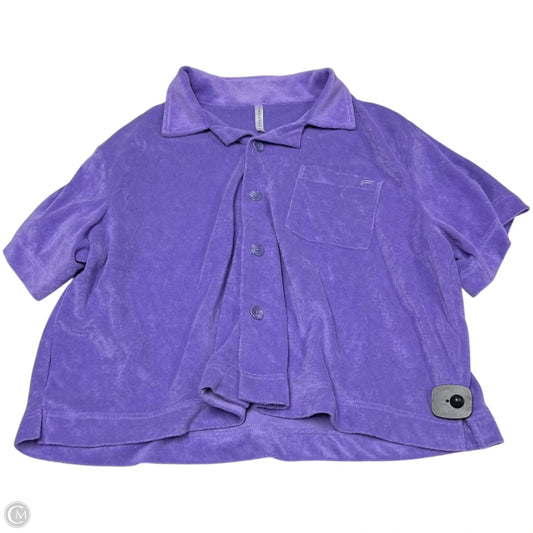Top Short Sleeve By Fabletics In Purple, Size: 1x