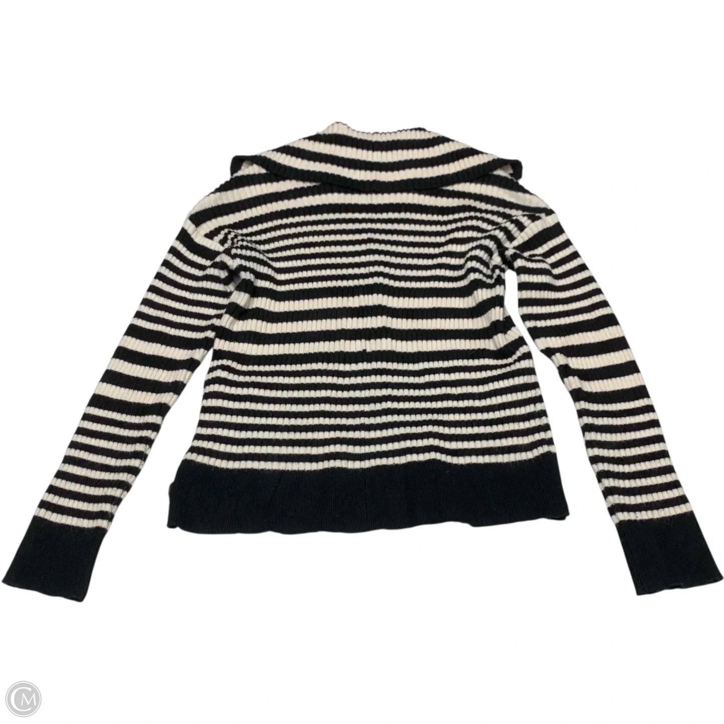 Sweater Cardigan By Bagatelle In Black & White, Size: L