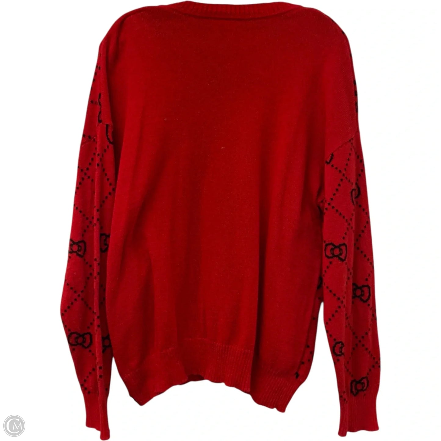 Sweater By Hybrid Apparel In Red & White, Size: Xl