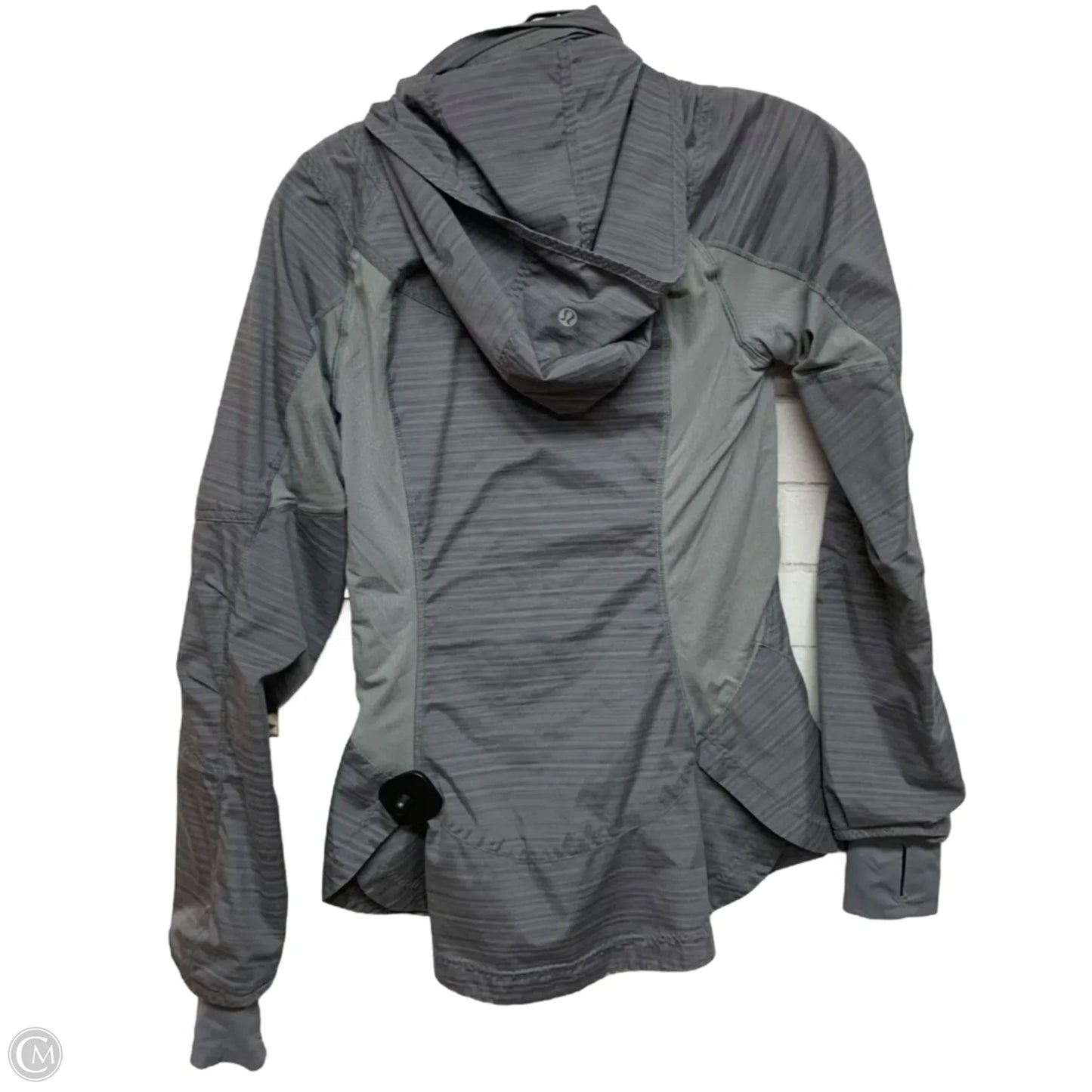 Athletic Jacket By Lululemon In Grey, Size: Xs
