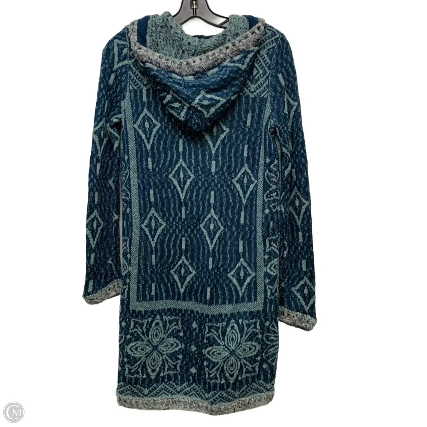 Sweater Cardigan By Free People In Blue & Grey, Size: Xs