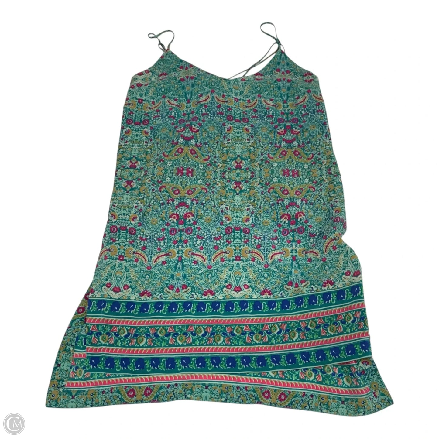 Dress Casual Short By Maeve In Green & Pink, Size: S