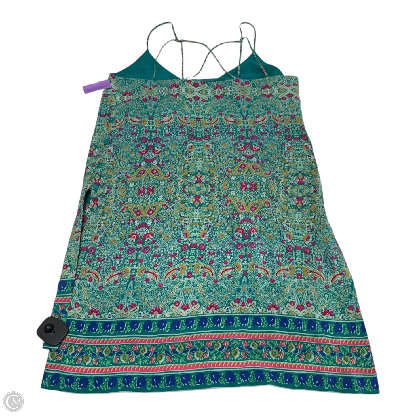 Dress Casual Short By Maeve In Green & Pink, Size: S
