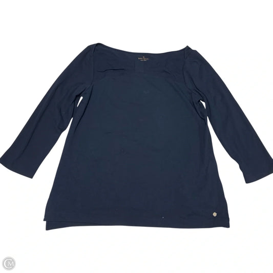 Top Long Sleeve Designer By Kate Spade In Blue, Size: Xl