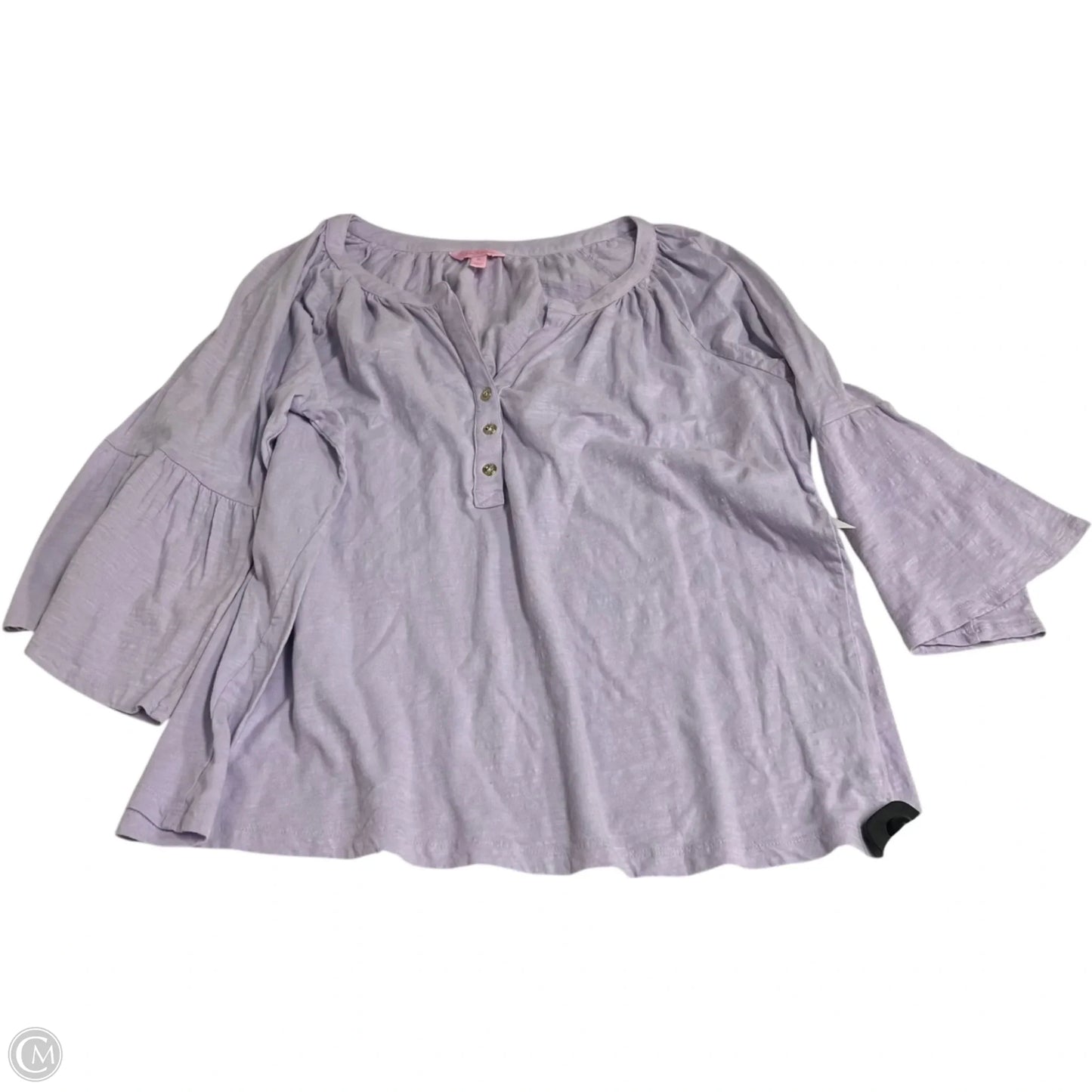 Top Long Sleeve Designer By Lilly Pulitzer In Purple, Size: Xl