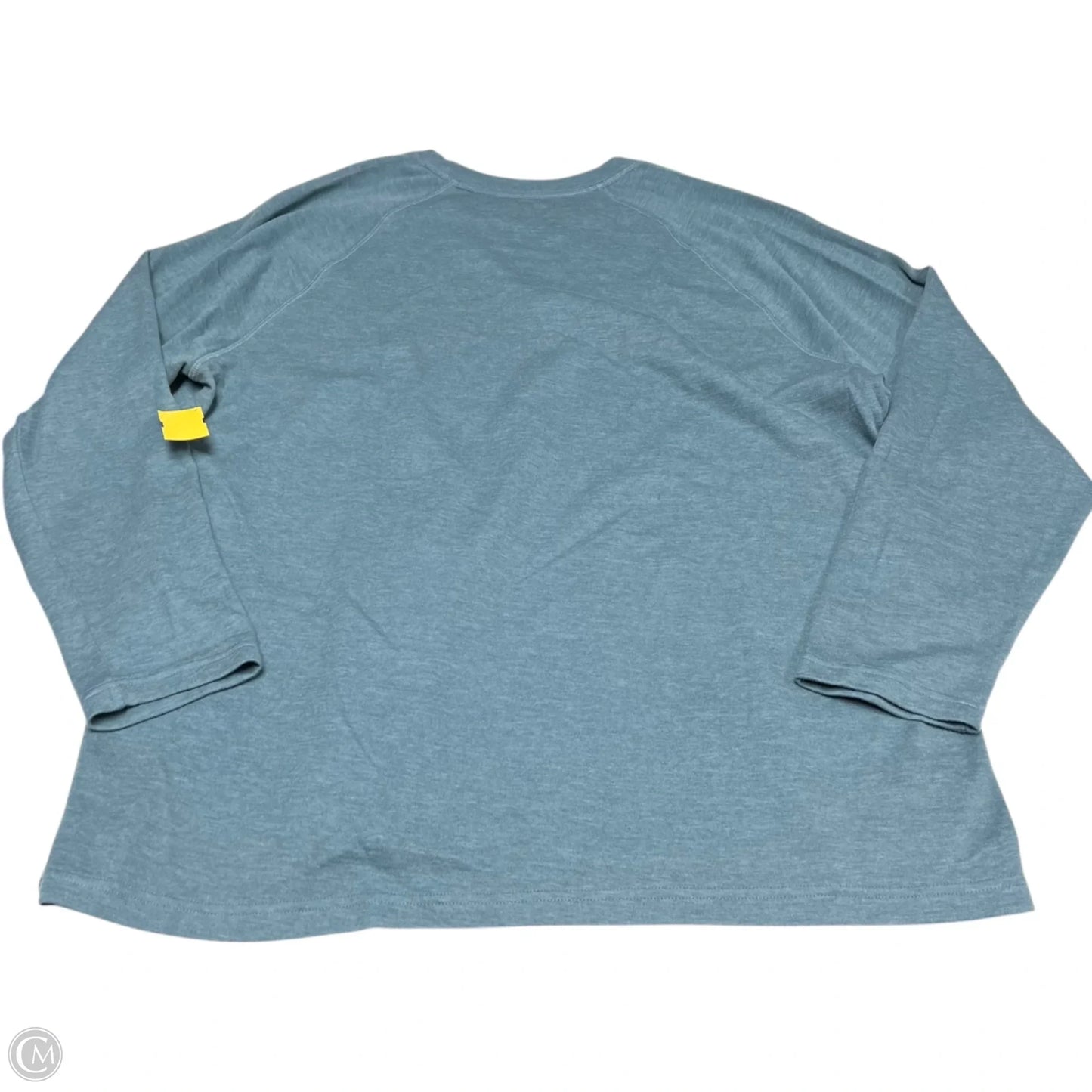 Athletic Top Long Sleeve Crewneck By Eddie Bauer In Blue, Size: 1x