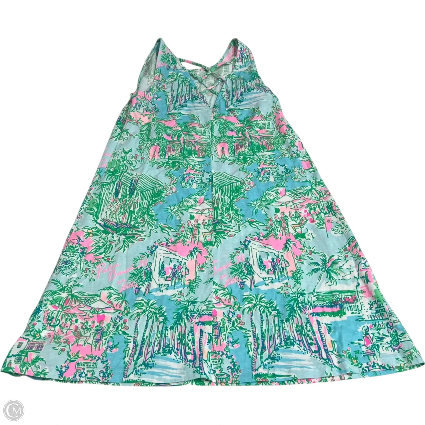 Dress Designer By Lilly Pulitzer In Blue & Green, Size: Xxs