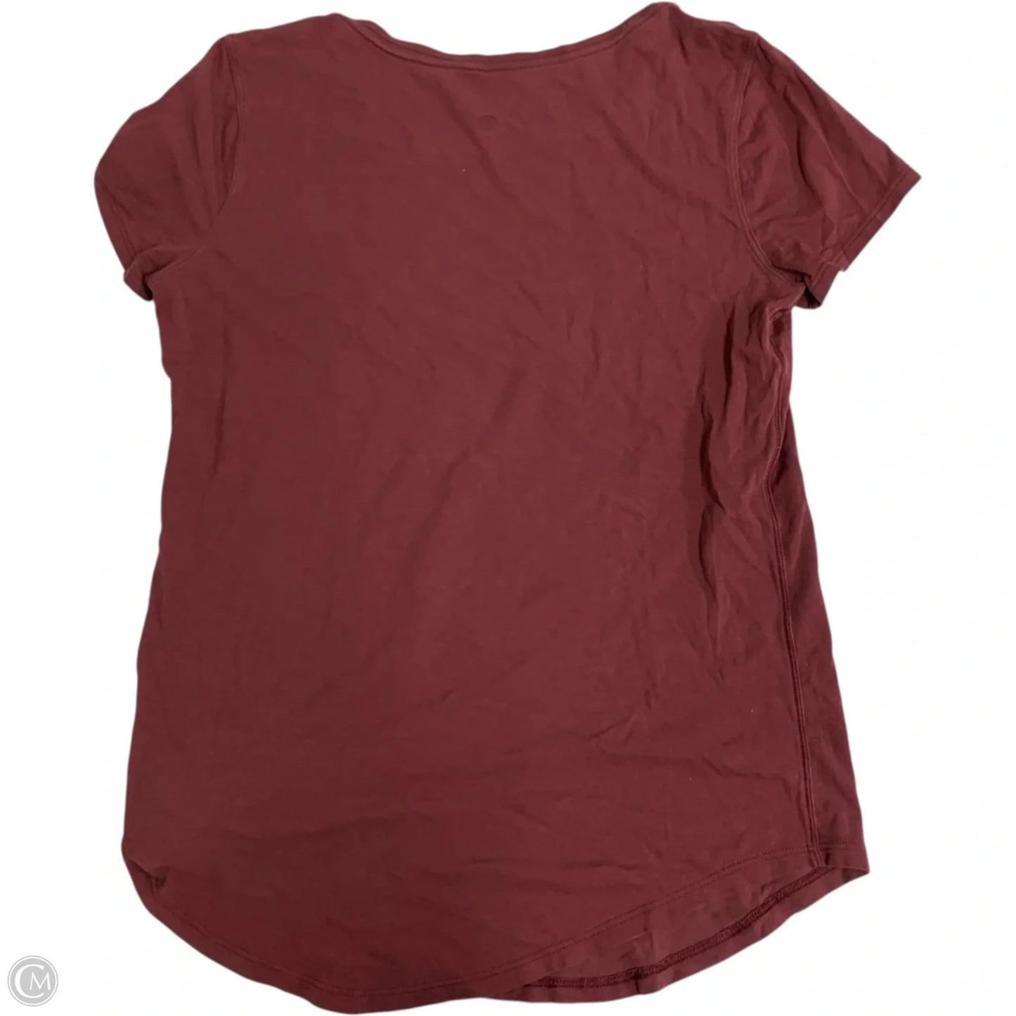Athletic Top Short Sleeve By Lululemon In Red, Size: S