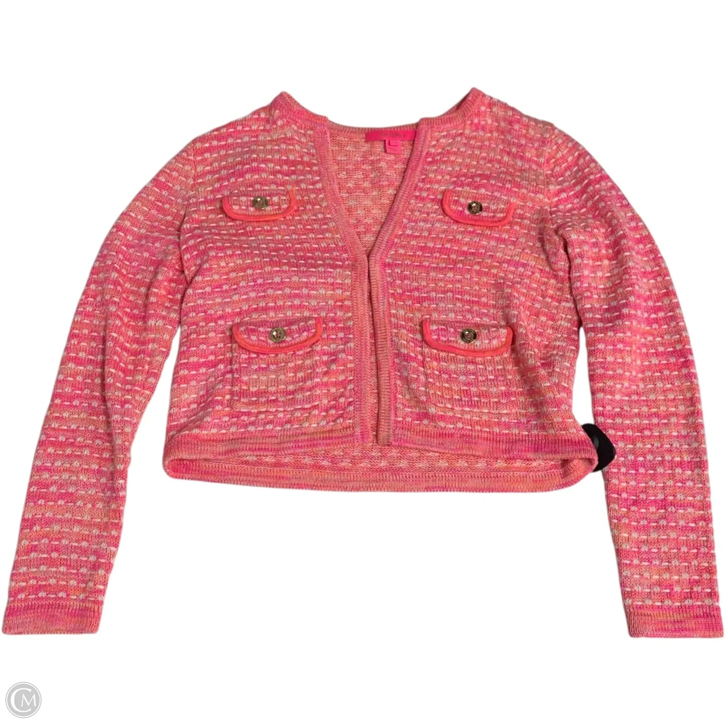 Sweater Cardigan Designer By Lilly Pulitzer In Pink, Size: S