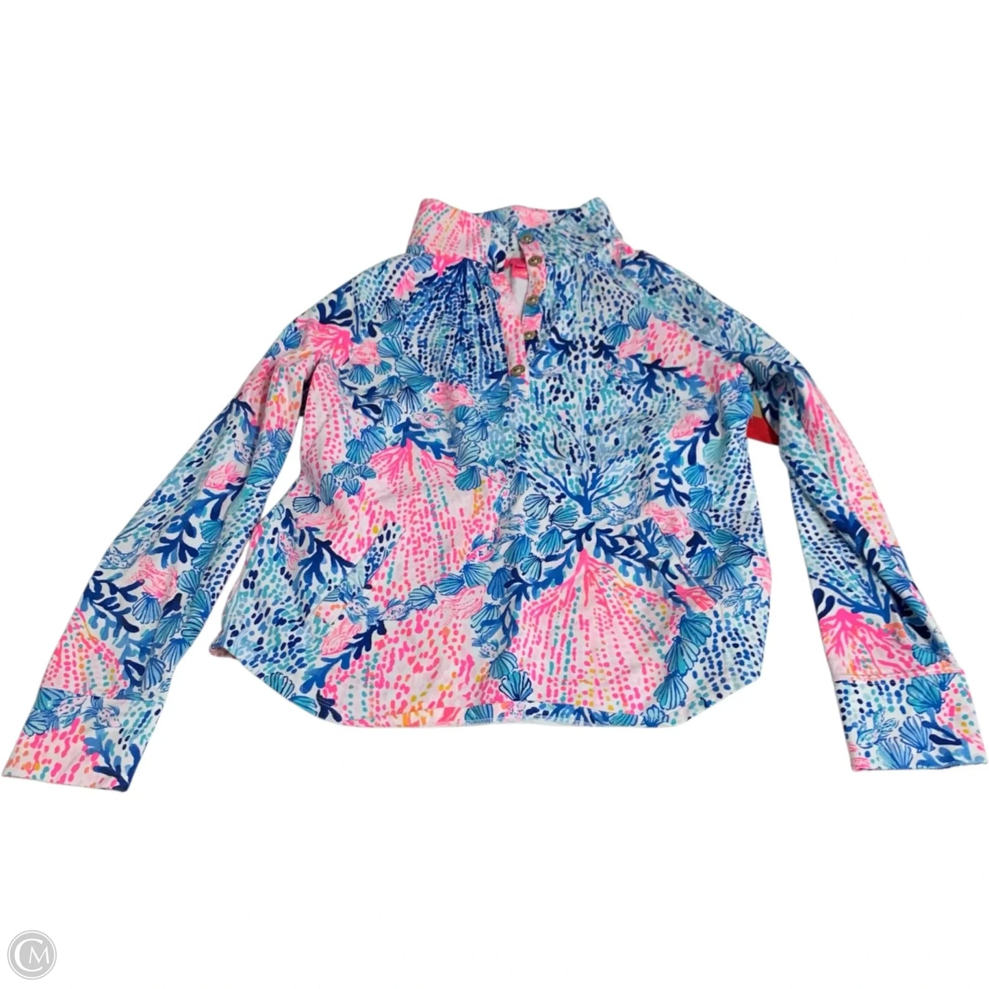Sweatshirt Designer By Lilly Pulitzer In Blue & Pink, Size: M