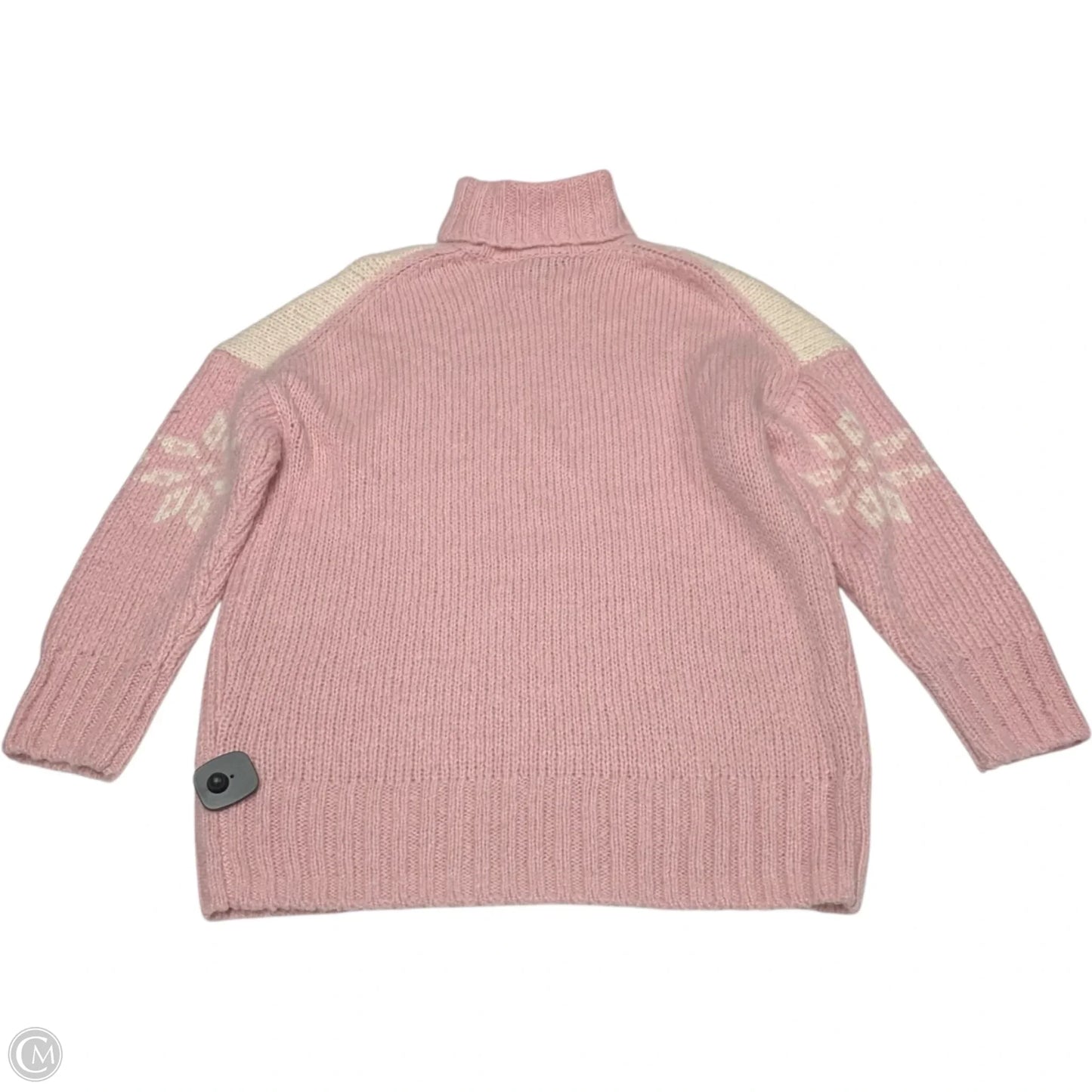 Sweater By J. Crew In Pink & White, Size: S