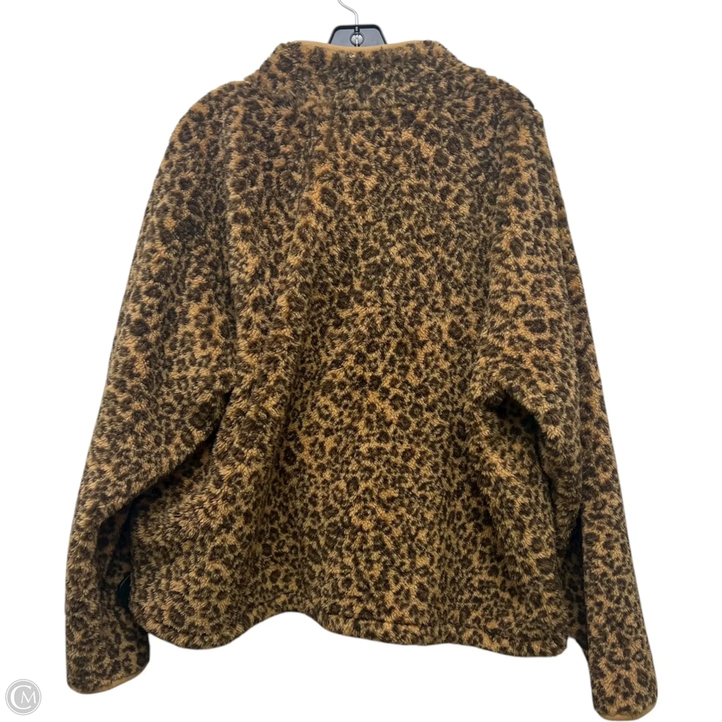 Jacket Faux Fur & Sherpa By Lucky Brand In Animal Print, Size: Xl