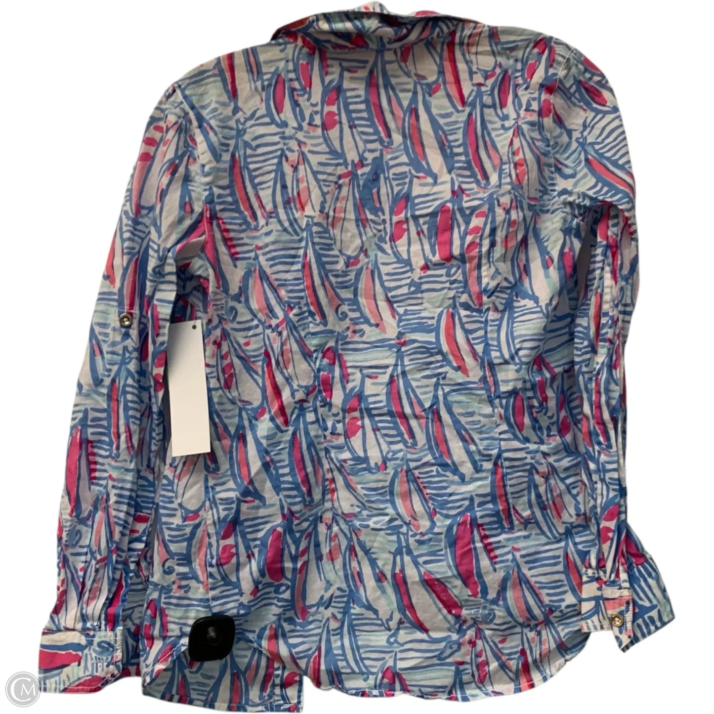 Top Long Sleeve Designer By Lilly Pulitzer In Blue & Pink, Size: Xs