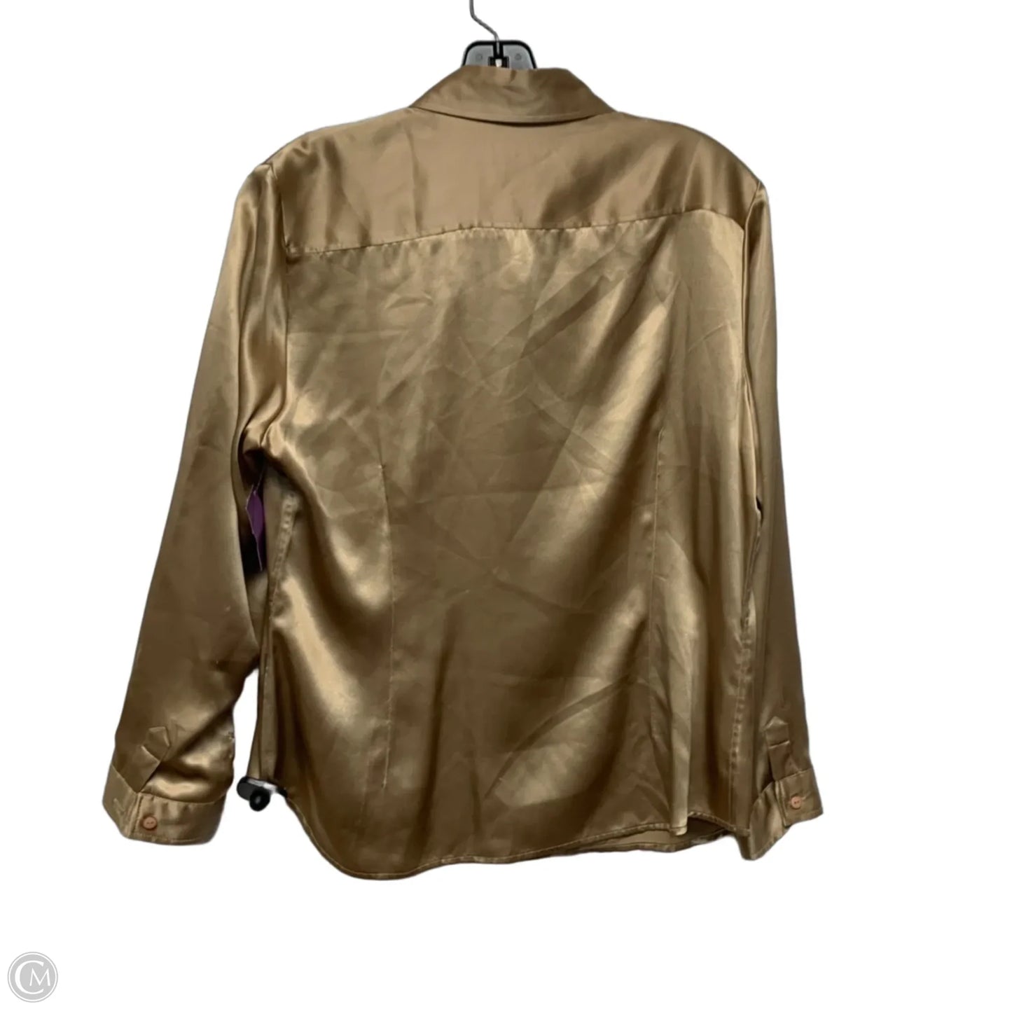 Blouse Long Sleeve By Brooks In Tan, Size: M