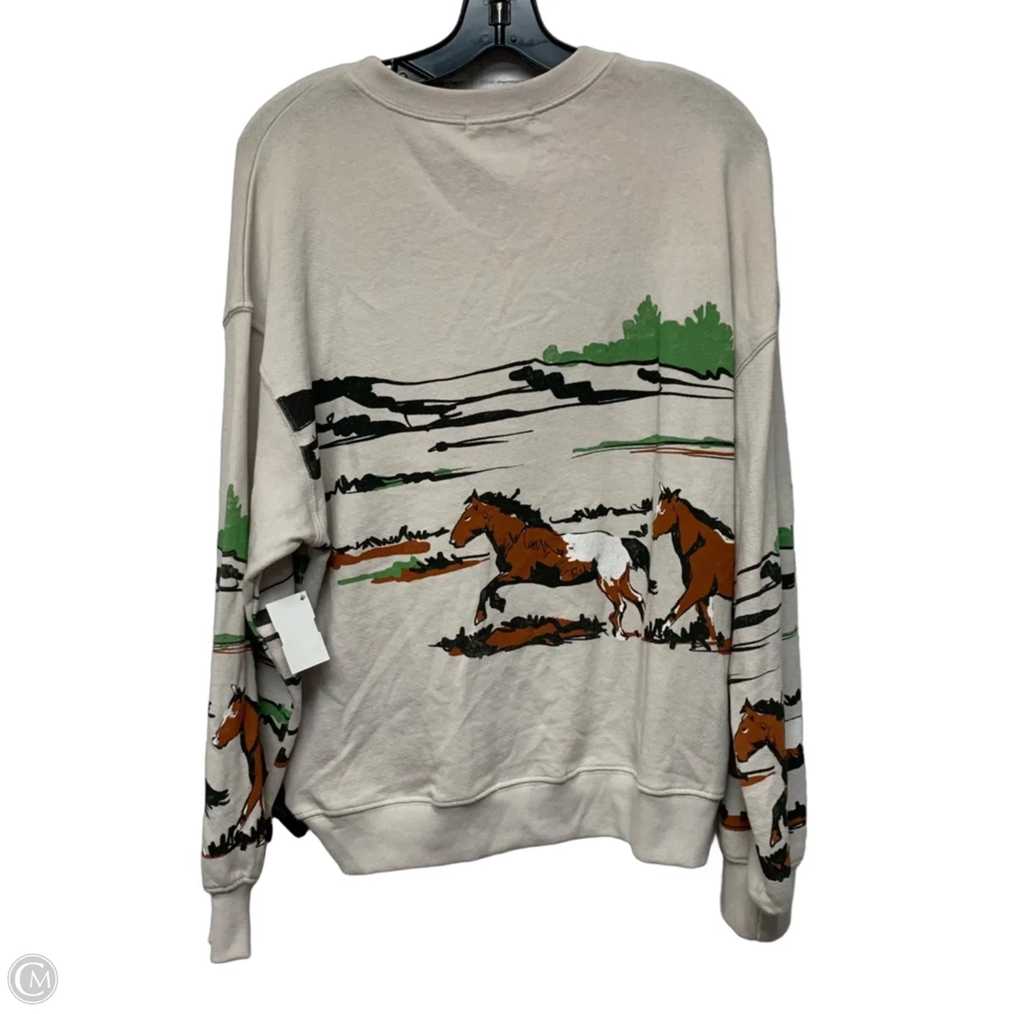 Sweatshirt Crewneck By Daydreamer In Beige, Size: Xs