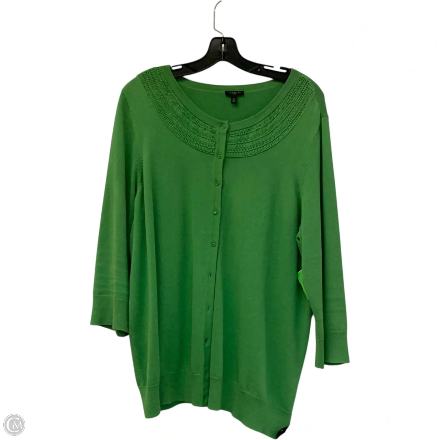 Cardigan By Talbots In Green, Size: 2x