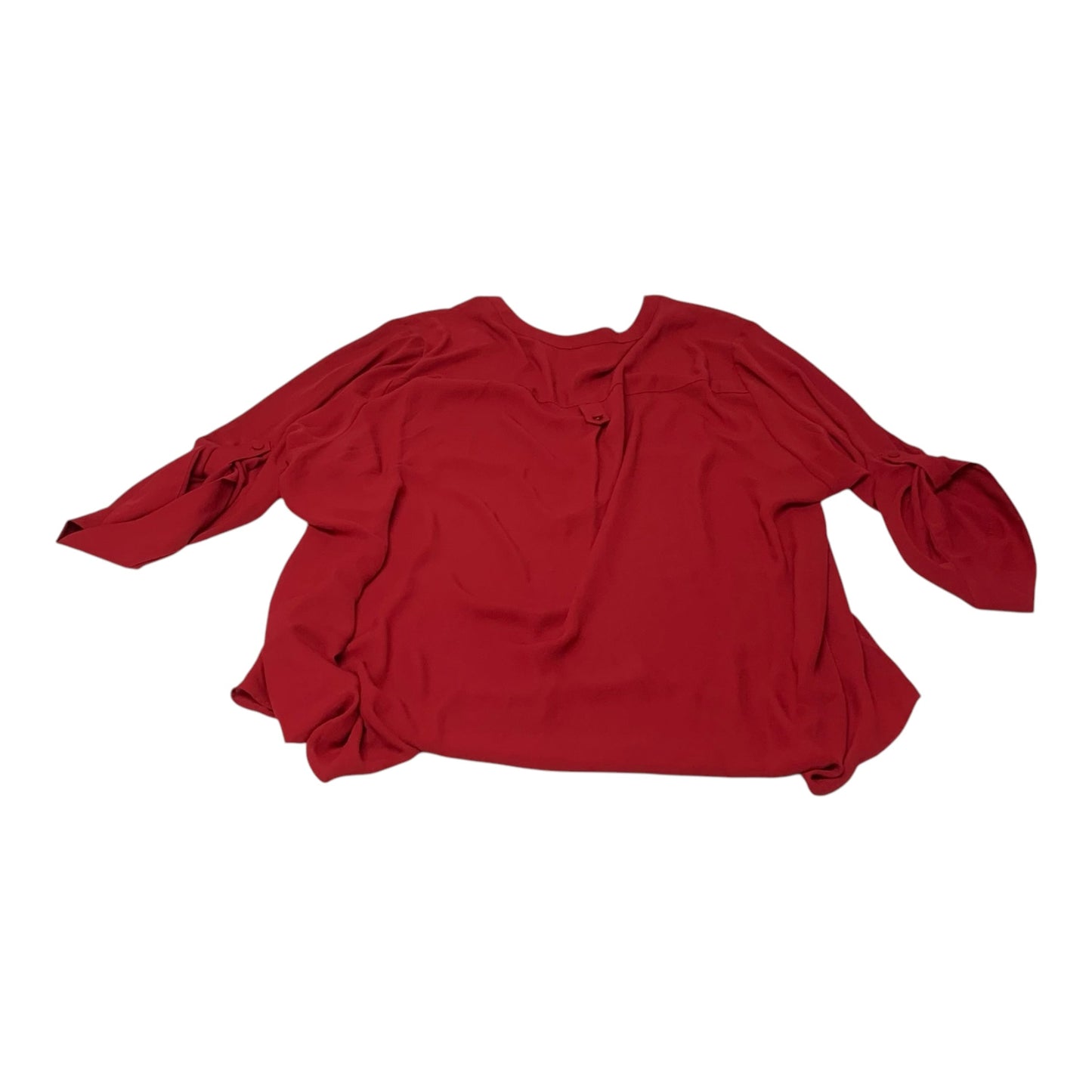 Blouse Long Sleeve By Torrid In Red, Size: 4x