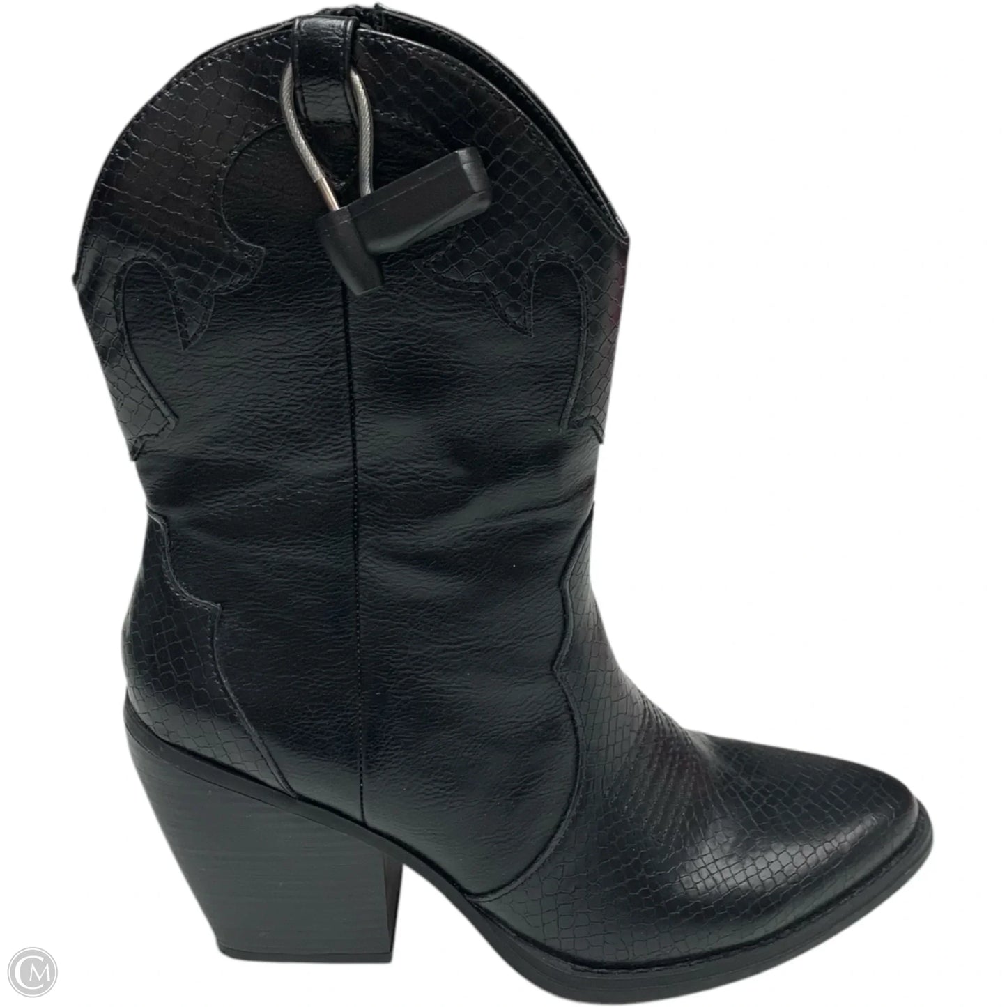 Boots Ankle Heels By Mix No 6 In Black, Size: 9.5