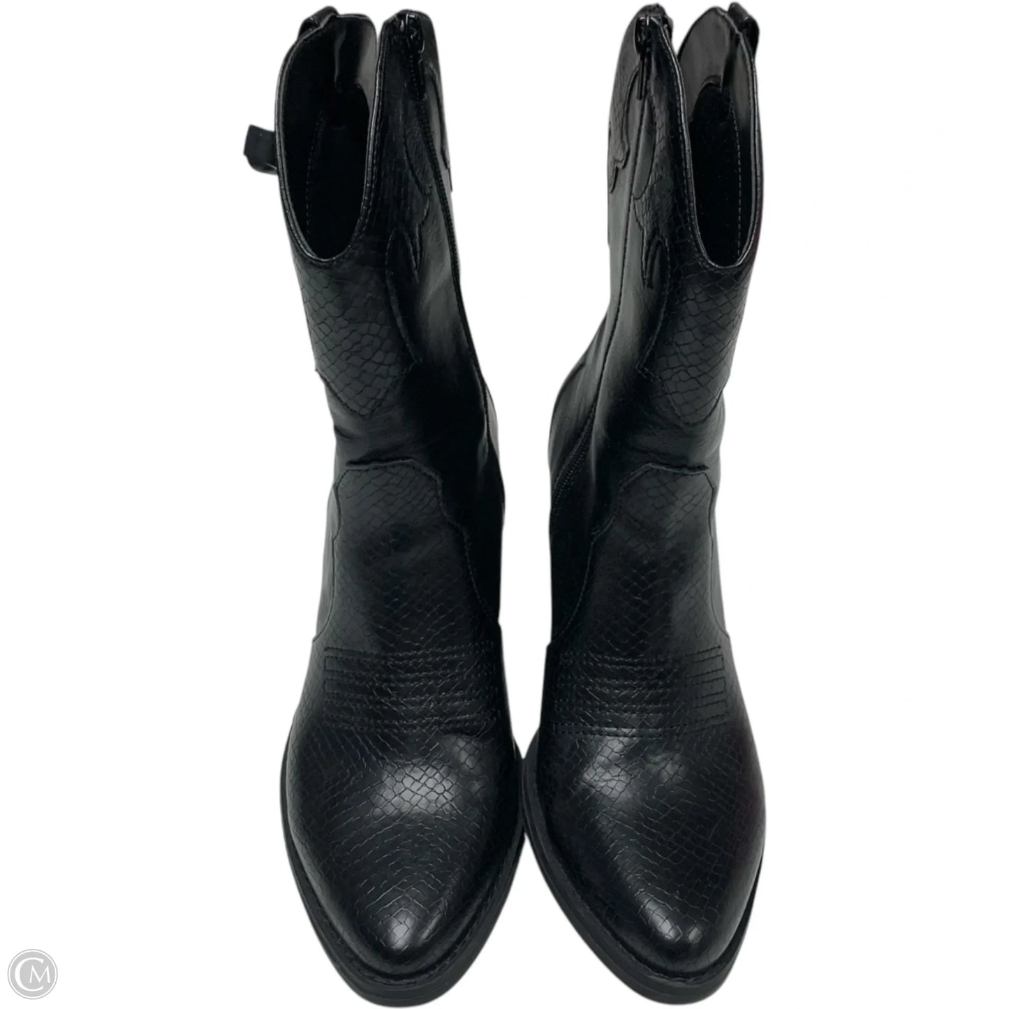 Boots Ankle Heels By Mix No 6 In Black, Size: 9.5