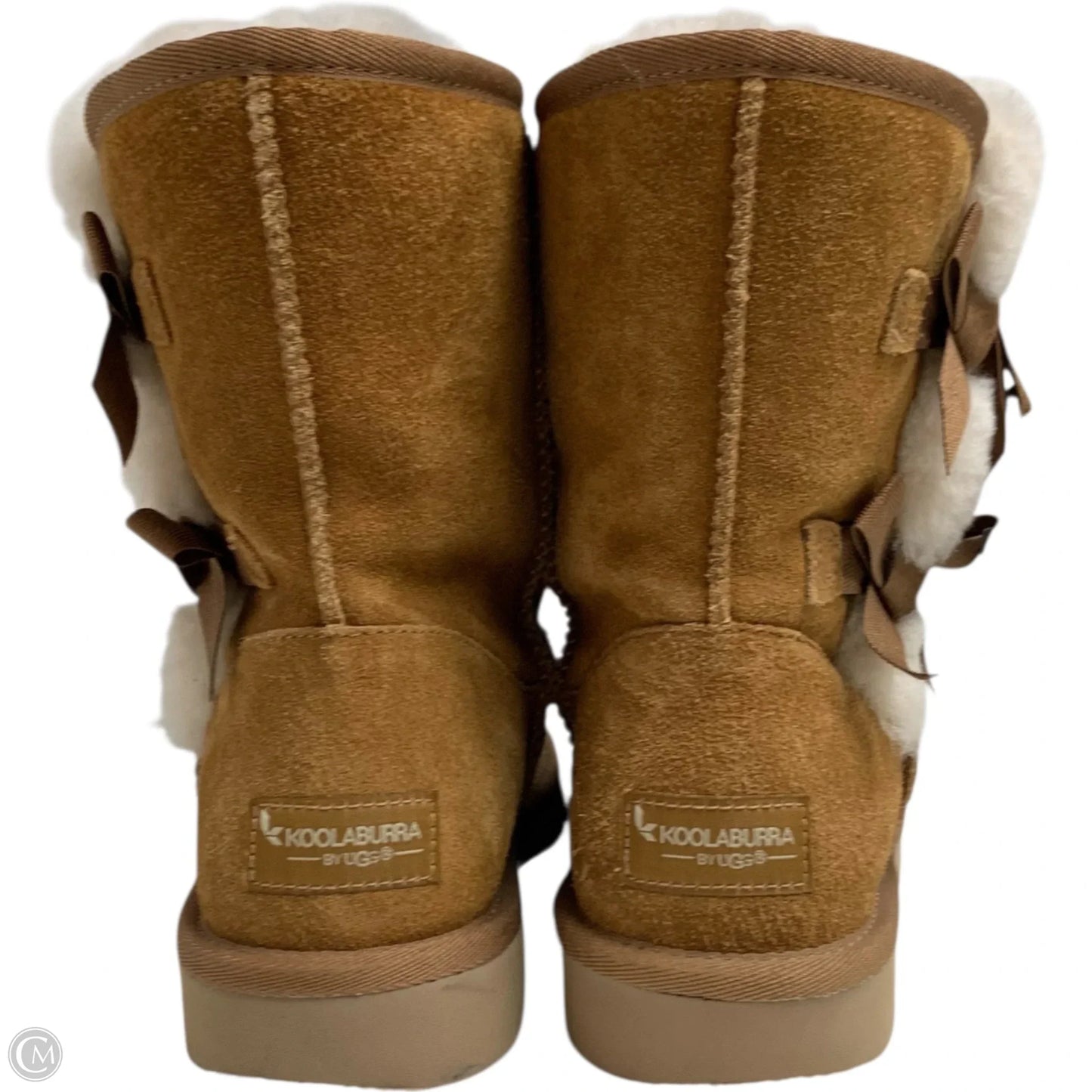 Boots Designer By Ugg In Brown & Cream, Size: 6
