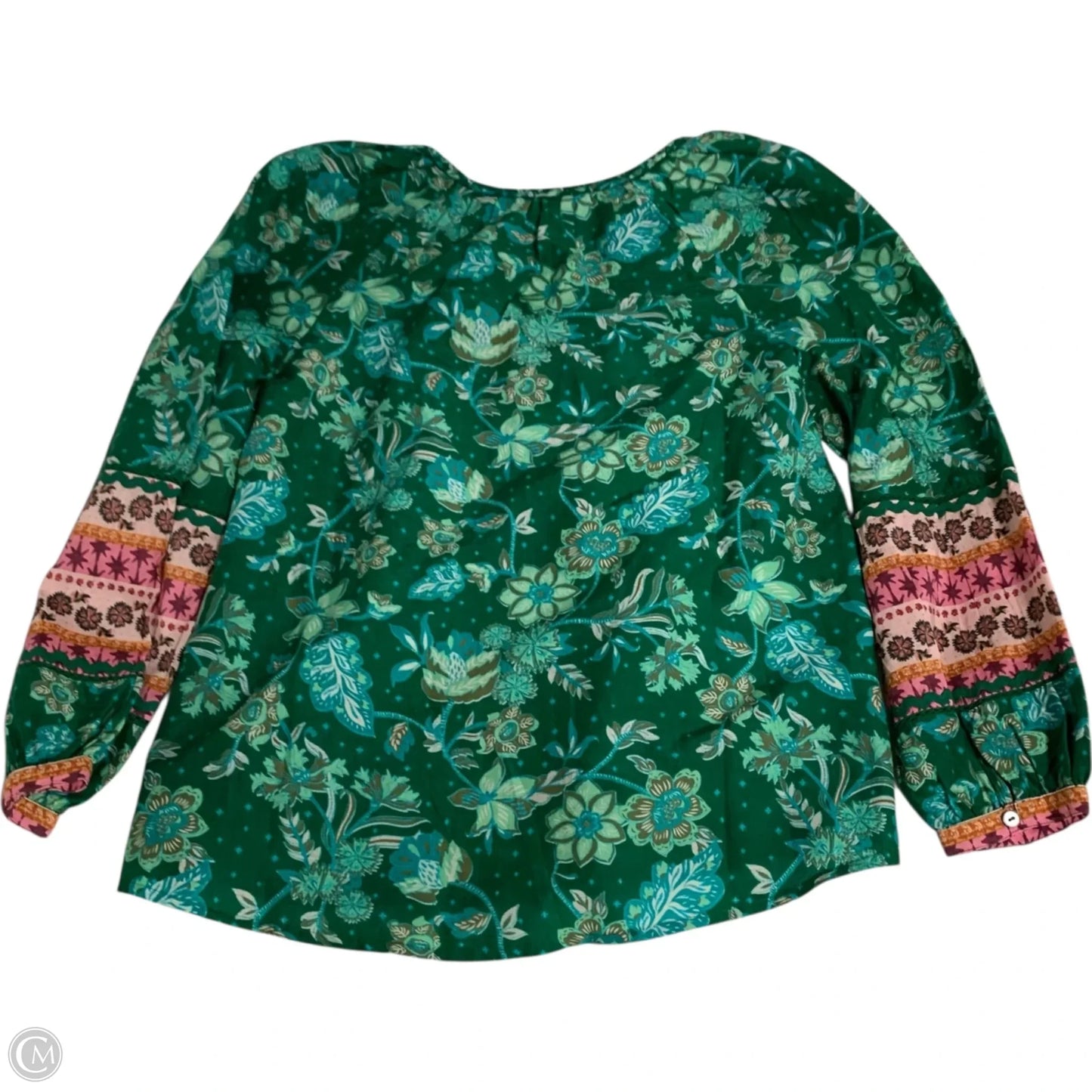 Top Long Sleeve By Sundance In Green & Pink, Size: S