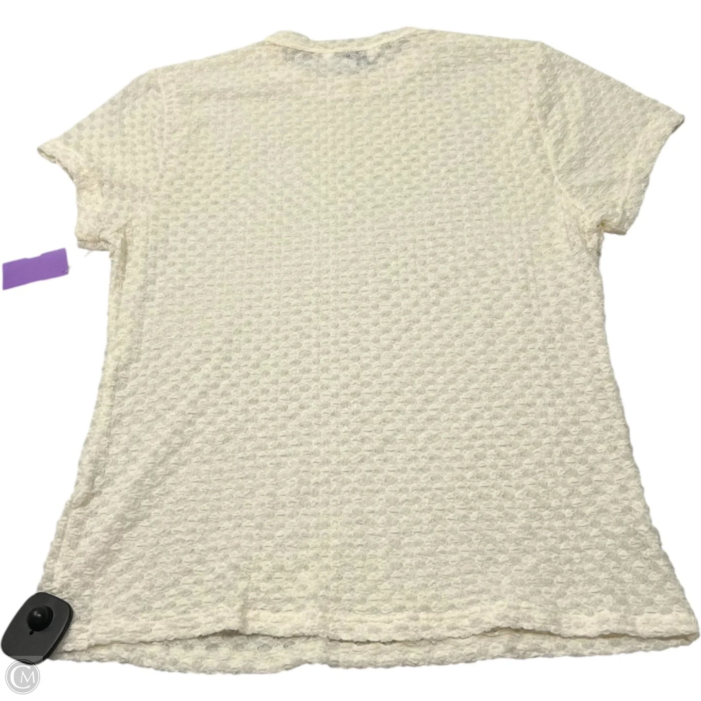 Top Short Sleeve By Dkny In Cream, Size: L